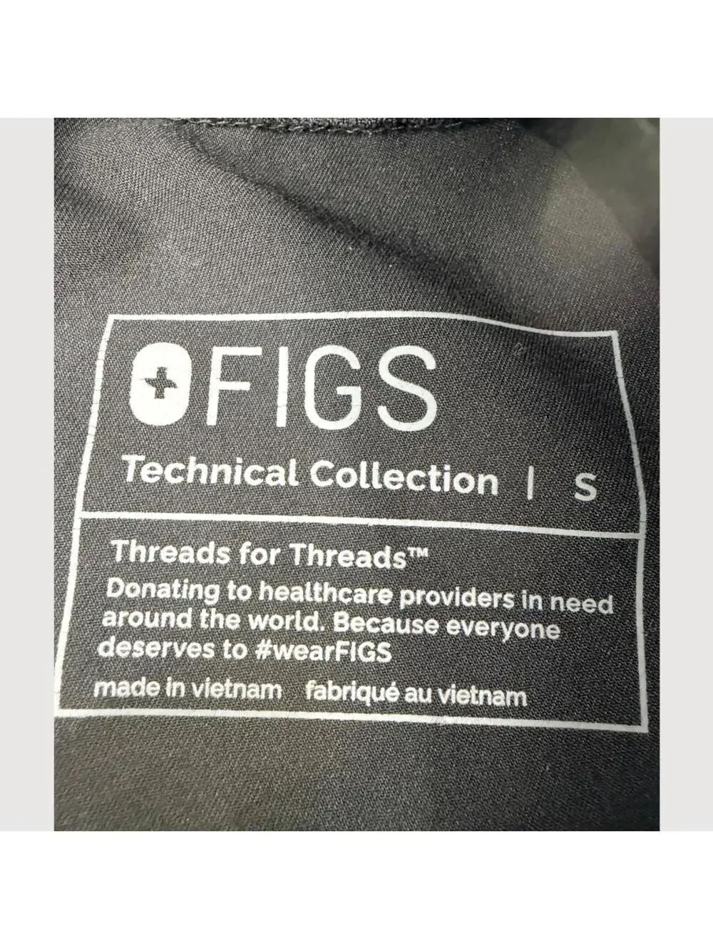 FIGS Cairo Straight Leg Scrub Pant Black Small